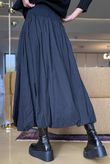 Paloma Bubble Hem Midi Skirt Black
